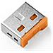Ul03p2or Clip Sicura Bloccaporte + Chiave Usb Tipo A Arancione Plastica 100 Pz - Foto miniatura 4