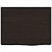 Piano Bagno Marrone Scuro 40x30x2 cm Legno Massello Trattato - Foto miniatura 2