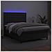 Giroletto A Molle Con Materasso E Led Nero 140x200cm Similpelle - Foto miniatura 3