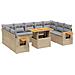 Set Divani Da Giardino 11 Pz Con Cuscini Beige In Polyrattan - Foto miniatura 1