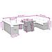 Set Divani Da Giardino 11 Pz Con Cuscini Beige In Polyrattan - Foto miniatura 2