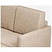 Divano Karay 2 Posti Medio (due Sedute Da 70cm) + Pouf Misure Esterne L. 158 P. 145 Colore Beige - Foto miniatura 2