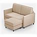 Divano Karay 2 Posti Medio (due Sedute Da 70cm) + Pouf Misure Esterne L. 158 P. 145 Colore Beige - Foto miniatura 1