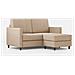 Divano Karay 2 Posti Medio (due Sedute Da 70cm) + Pouf Misure Esterne L. 158 P. 145 Colore Beige - Foto miniatura 4