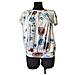 Camicia Da Donna, Camicetta Bianca Con Motivo Floreale, Taglia M - Foto miniatura 1