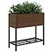 Fioriere Giardino con Ripiani 2pz Marroni 70x28x70cm Polyrattan - Foto miniatura 3
