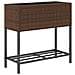 Fioriere Giardino con Ripiani 2pz Marroni 70x28x70cm Polyrattan - Foto miniatura 4