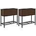 Fioriere Giardino con Ripiani 2pz Marroni 70x28x70cm Polyrattan - Foto miniatura 1