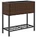 Fioriere Giardino con Ripiani 2pz Marroni 70x28x70cm Polyrattan - Foto miniatura 7