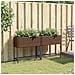 Fioriere Giardino con Ripiani 2pz Marroni 70x28x70cm Polyrattan - Foto miniatura 8