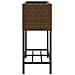 Fioriere Giardino con Ripiani 2pz Marroni 70x28x70cm Polyrattan - Foto miniatura 10
