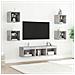 Mobili TV a Muro con LED 7pz Grigio Cemento Legno Multistrato - Foto miniatura 8