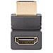 Adattatore HDMI 2.0 con angolo di 90 gradi verso l'alto, da maschio a femmina, salvaporta HDMI verticale angolato a 90 gradi, 4K 60Hz, M /F - Foto miniatura 4