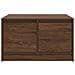 Tavolino da Salotto con Cassetti Rovere Marrone 70,5x70x40 cm - Foto miniatura 4