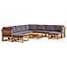 Set Salotto Da Giardino 11 Pz Con Cuscini Legno Massello Acacia - Foto miniatura 2