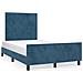 Giroletto Senza Materasso Blu Scuro 120x190 Cm Velluto - Foto miniatura 2
