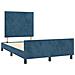 Giroletto Senza Materasso Blu Scuro 120x190 Cm Velluto - Foto miniatura 3