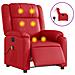 Poltrona Massaggio Elettrica Reclinabile Rosso Similpelle - Foto miniatura 1