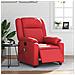 Poltrona Massaggio Elettrica Reclinabile Rosso Similpelle - Foto miniatura 2