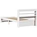Giroletto con Testiera Bianco 75x190 cm Legno Massello di Pino - Foto miniatura 8