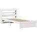Giroletto con Testiera Bianco 75x190 cm Legno Massello di Pino - Foto miniatura 3
