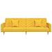 Divano Letto a 2 Posti con 2 Cuscini Giallo in Tessuto - Foto miniatura 5