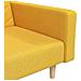 Divano Letto a 2 Posti con 2 Cuscini Giallo in Tessuto - Foto miniatura 9