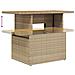 Set da pranzo da giardino 6 pezzi con cuscini Beige Polirattan Acacia - Foto miniatura 9