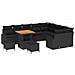 Set di Sofà da Giardino in 12 Pezzi con Cuscini Nero Polyrattan Acacia,  Set di Pranzo da Giardino in 3 Pezzi con Cuscini Nero Polyrattan Acacia,  Sofa da Giardino da Due Persone con Cuscini Nero Polyrattan - Foto miniatura 1