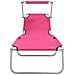 Lettini Prendisole Pieghevoli 2 pz con Tettuccio Rosa Tessuto Oxford 600D - Foto miniatura 5