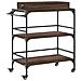 Carrello Cucina Rovere Marrone 81,5x41x92,5cm Legno Multistrato - Foto miniatura 1