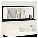 Specchio da bagno  nero rovere 90x10,5x37 cm in legno ingegnerizzato - Foto miniatura 2