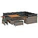 Set Divano da Giardino con cuscino 12 pcs Grigio Poly Rattan - Foto miniatura 1