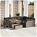 Set Divano da Giardino con cuscino 12 pcs Grigio Poly Rattan - Foto miniatura 2
