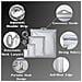 Set Di 4 Custodie Schermanti Rfid - Borsa Di Faraday Per Chiavi Auto, Telefoni Ed Elettronica Silver - Foto miniatura 3