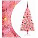 Albero di Natale con 150 LED con supporto Rosa 150 cm PVC - Foto miniatura 1
