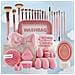 Set Di 42 Pennelli Per Trucco - Collezione Completa Di Pennelli Cosmetici Pink - Foto miniatura 2