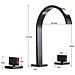 Rubinetto per lavabo da bagno, Blackswan, tipo M58, modello nero opaco, misura 23,5 cm - Foto miniatura 4