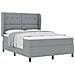 Letto a molle con materasso Grigio chiaro 160 x 200 cm Tessuto - Foto miniatura 1