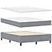 Letto a molle con materasso Grigio chiaro 160 x 200 cm Tessuto - Foto miniatura 6