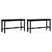 Panchina da pranzo 2 pcs Rovere Nero 100 x 32,5 x 48,5 cm - Foto miniatura 1