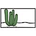 Pannello Da Muro Cactus In Ferro Multicolor, 60x33 Cm - Foto miniatura 1