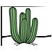 Pannello Da Muro Cactus In Ferro Multicolor, 60x33 Cm - Foto miniatura 2