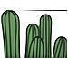 Pannello Da Muro Cactus In Ferro Multicolor, 60x33 Cm - Foto miniatura 4