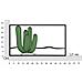 Pannello Da Muro Cactus In Ferro Multicolor, 60x33 Cm - Foto miniatura 6