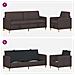Set di Divani con Storage 2 pcs Marrone Scuro Poliestere - Foto miniatura 4