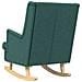 Sedia a dondolo Verde Scuro 62 x 80 x 85 cm Tessuto - Foto miniatura 4