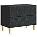 Comodino Nero 62 x 34,5 x 48 cm Legno ingegnerizzato - Foto miniatura 1