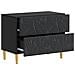 Comodino Nero 62 x 34,5 x 48 cm Legno ingegnerizzato - Foto miniatura 2