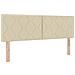 Letto box spring con materasso Crema 160 x 200 cm Tessuto - Foto miniatura 5